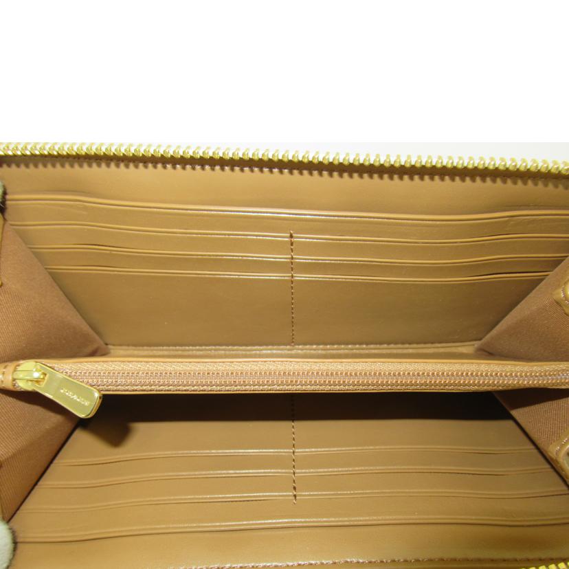 COACH/ラウンドファスナー長財布/キルティング・レザー/2855//L2057/Aランク/63