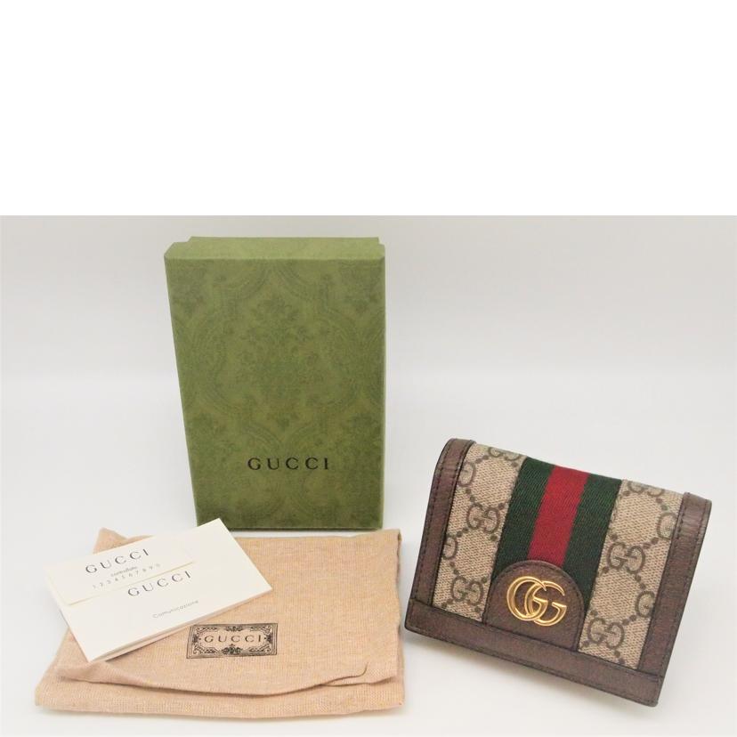 GUCCI グッチ/GGキャンバスオフディアコンパクトウォレット/523155//493075/ABランク/91