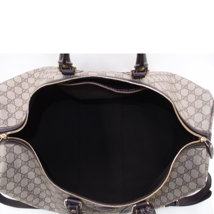 GUCCI グッチ ショルダーバッグ 旅行カバン トラベルバック メンズ レディース 肩掛け/GGスプリーム2wayボストン/ブラウン/206500//213***/Aランク/69