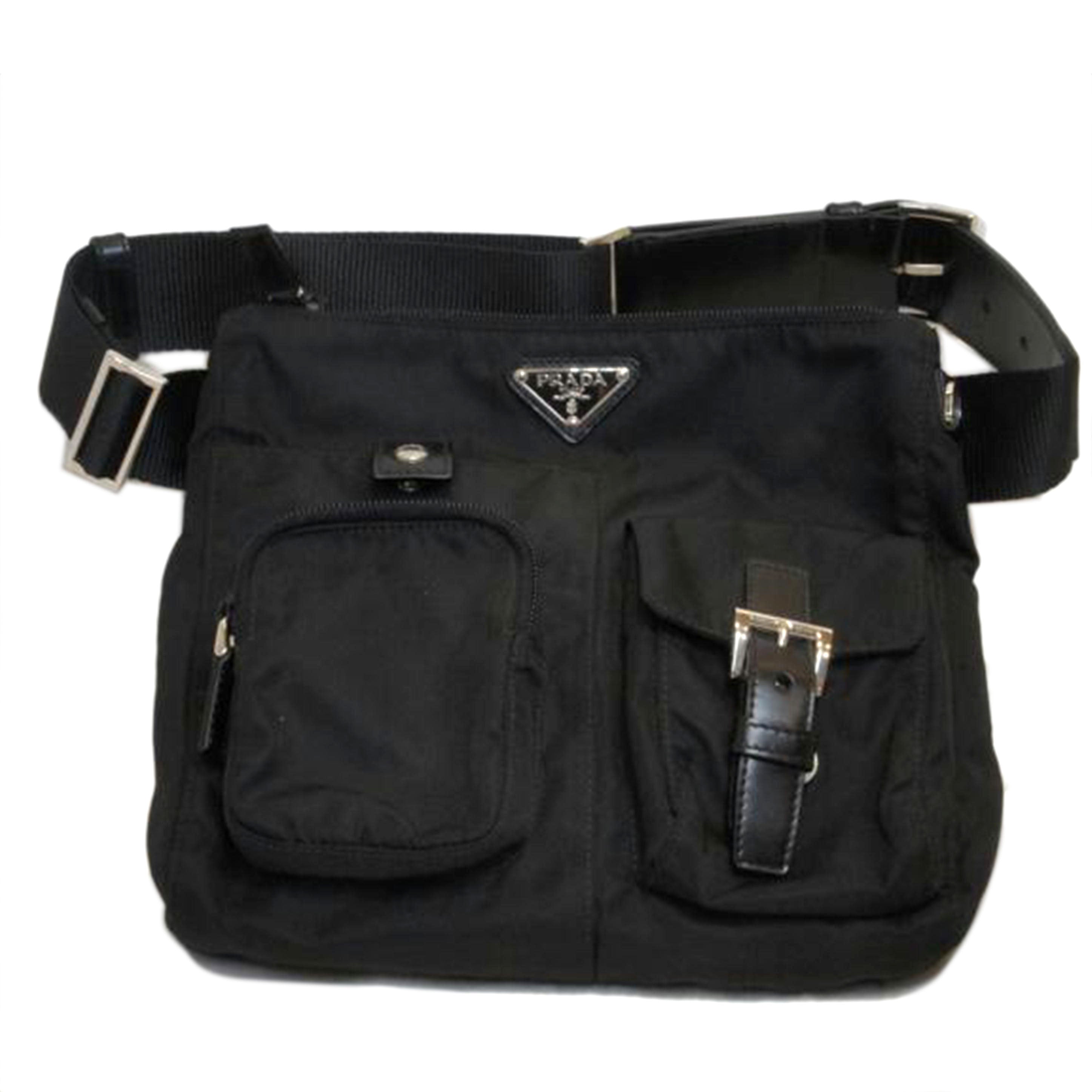 PRADA プラダ/ボディバッグナイロンブラックショルダー/BM0011//100/Aランク/92
