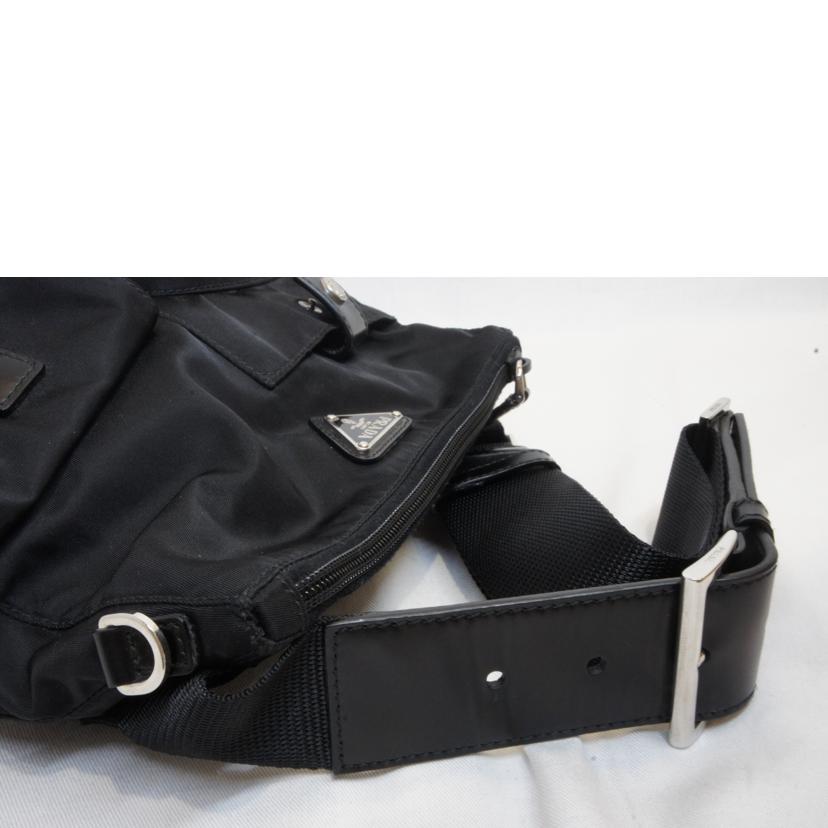 PRADA プラダ/ボディバッグナイロンブラックショルダー/BM0011//100/Aランク/92