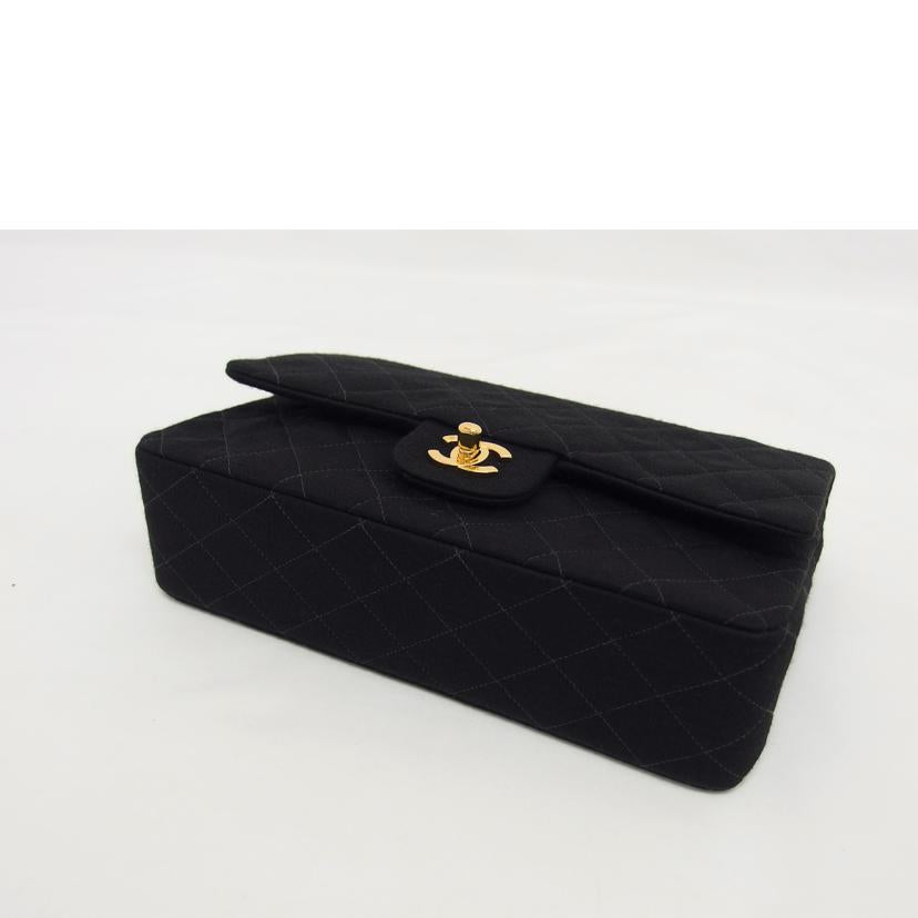 CHANEL シャネル/マトラッセ/Wフラップ/コットンチェーンショルダーバッグ/ブラック//4405565/Aランク/04