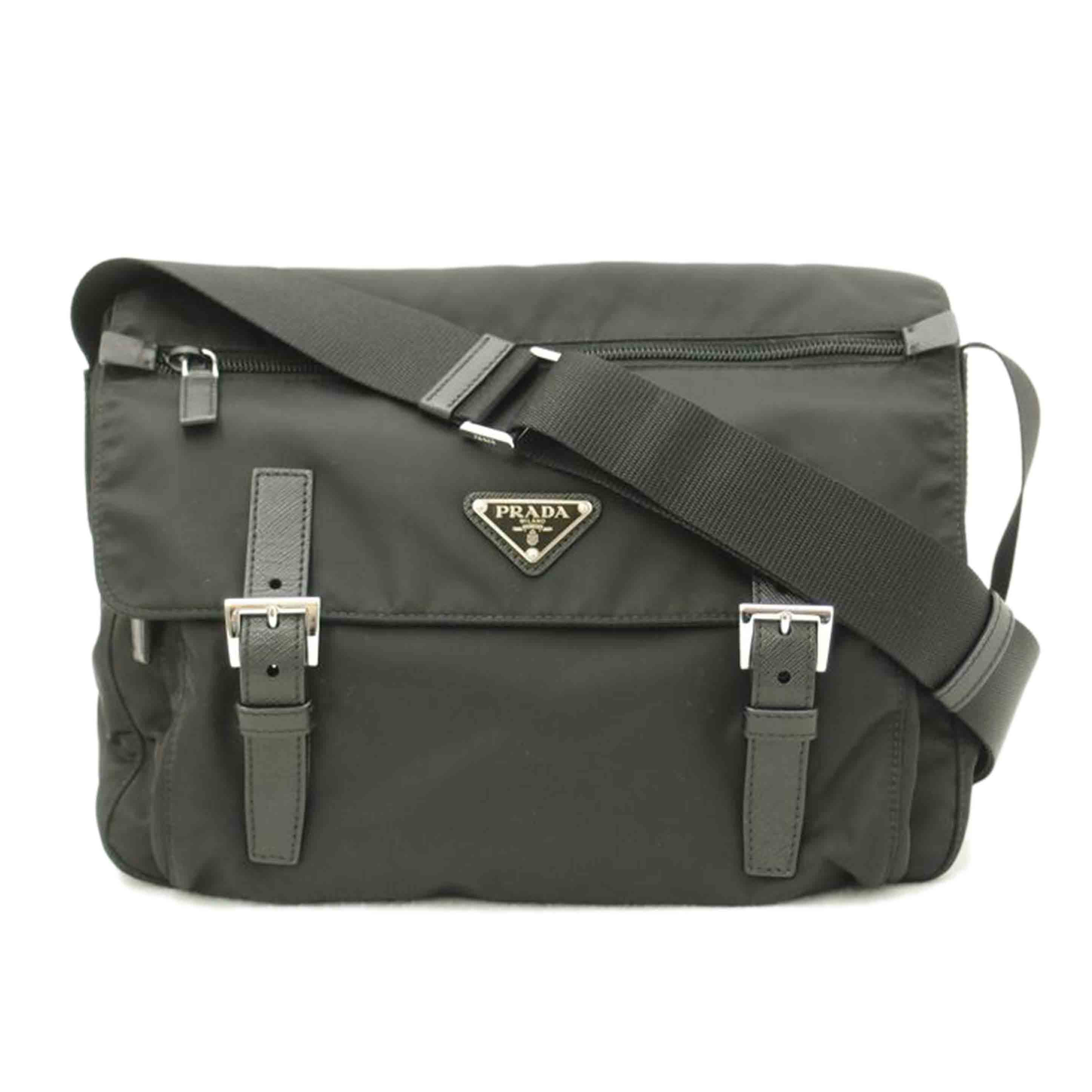 PRADA プラダ ショルダーバッグ 斜め掛け 肩掛け 黒 レディース メンズ/ナイロンショルダー/ブラック/1BD671//RFI*******/SAランク/69