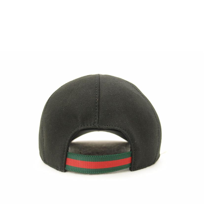 GUCCI グッチ キャンバス コットン 黒 帽子 レディース メンズ/インターロッキングGベースボールキャップ/ブラック/387554//4H0**/Aランク/69