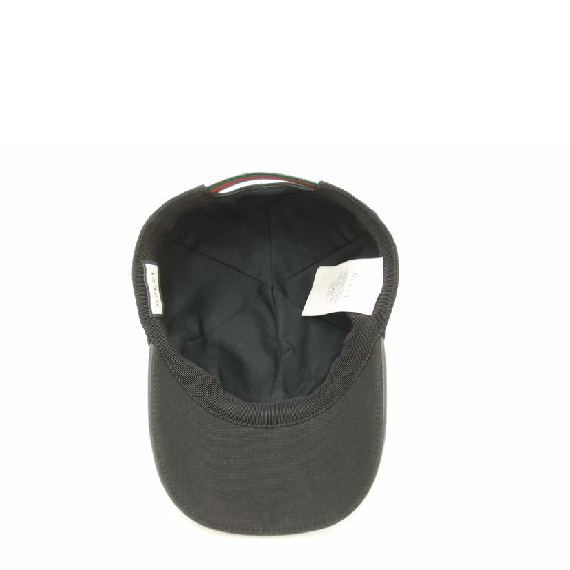 GUCCI グッチ キャンバス コットン 黒 帽子 レディース メンズ/インターロッキングGベースボールキャップ/ブラック/387554//4H0**/Aランク/69
