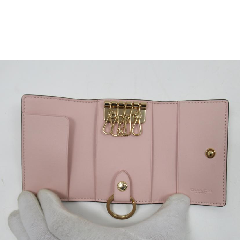 COACH/5連キーケース/レザー・フローラル/7251//A21**/Aランク/63