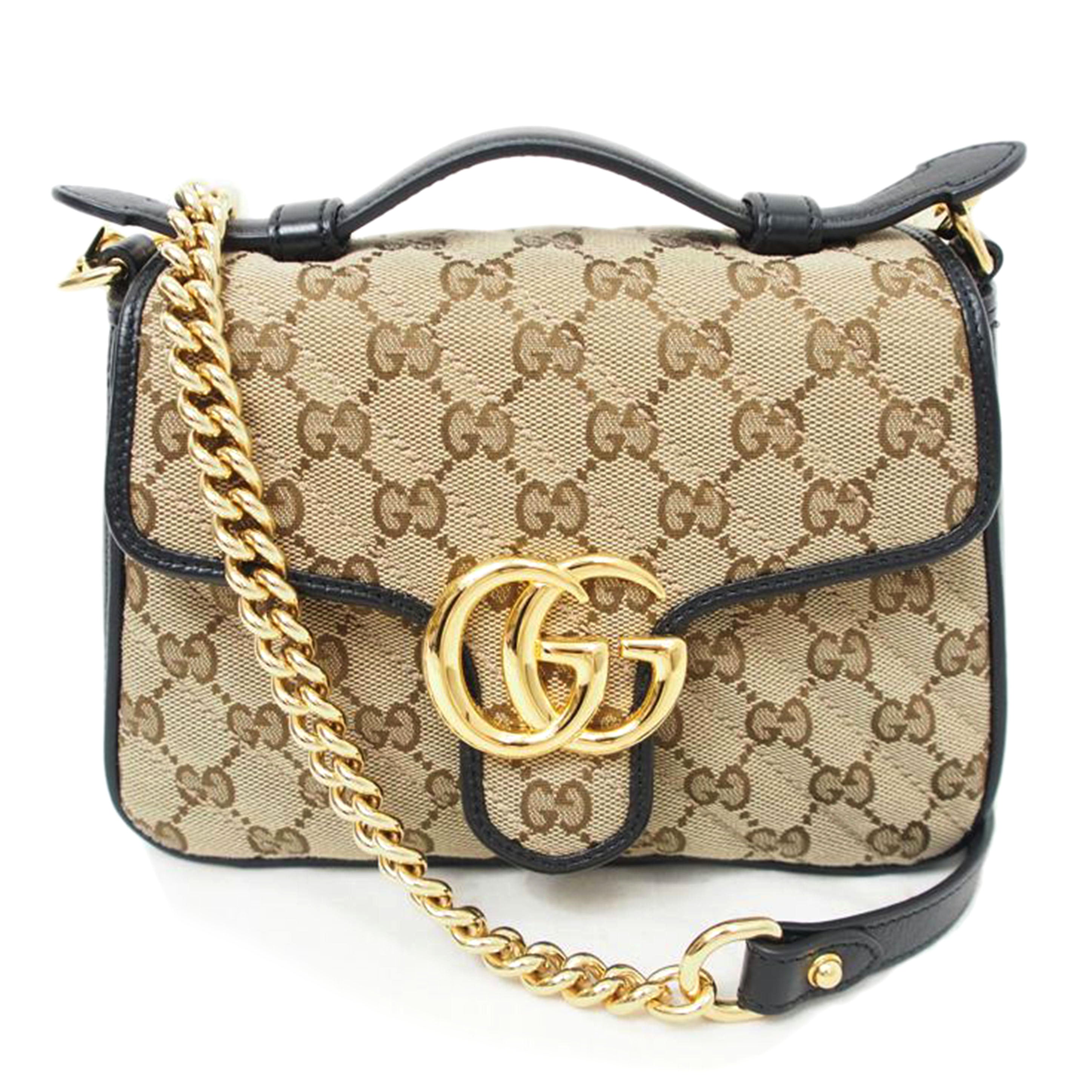 GUCCI グッチ/GGマーモント ミニトップハンドルバッグ/583571//486628/ABランク/78