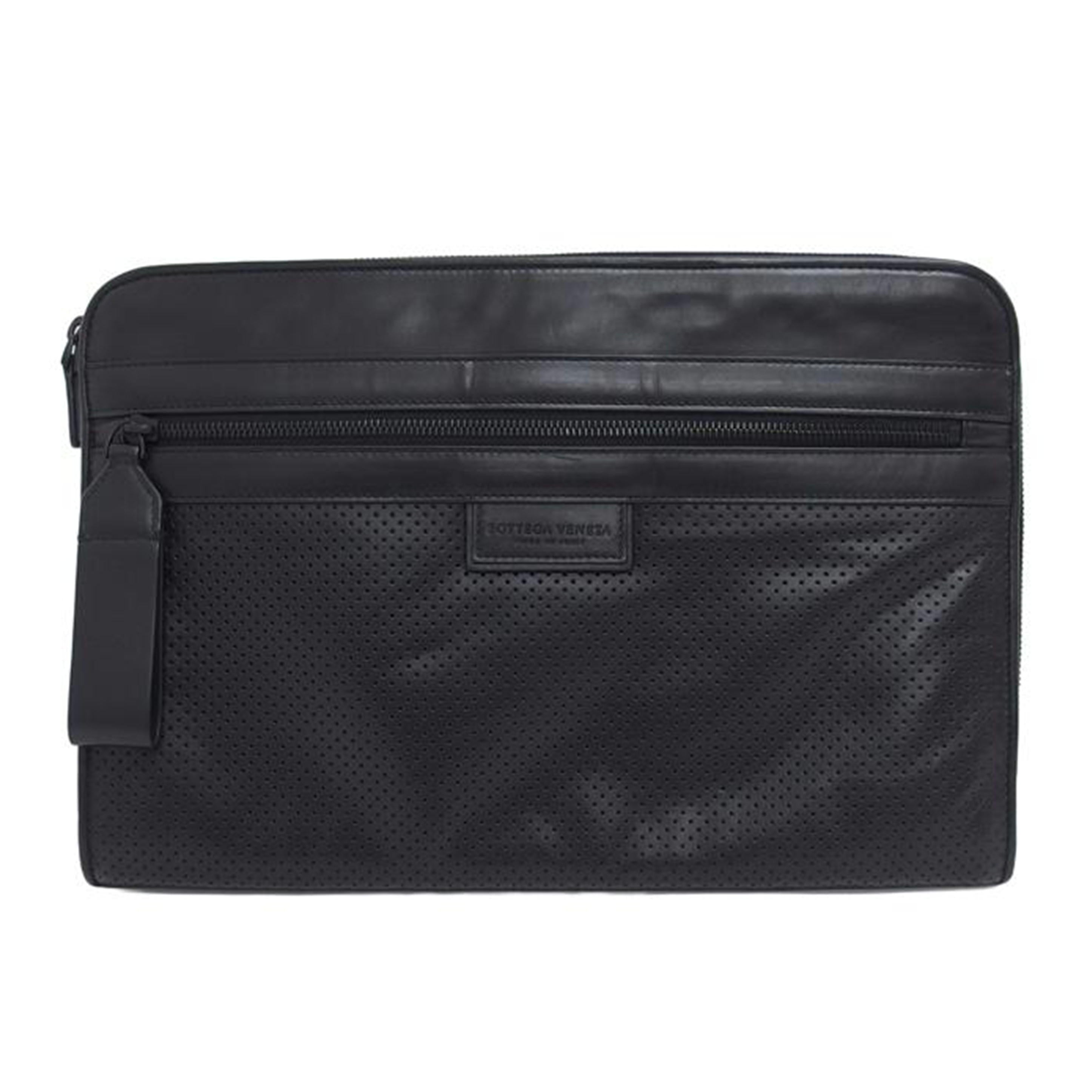 BOTTEGA VENETA ボッテガヴェネタ/パンチングレザー/クラッチバッグ/ブラック//B07*******/ABランク/04