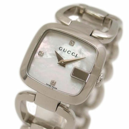 GUCCI グッチ/Gコレクション・ホワイトシェル/3Pダイヤ/クオーツ/125.5//12906823/Aランク/69