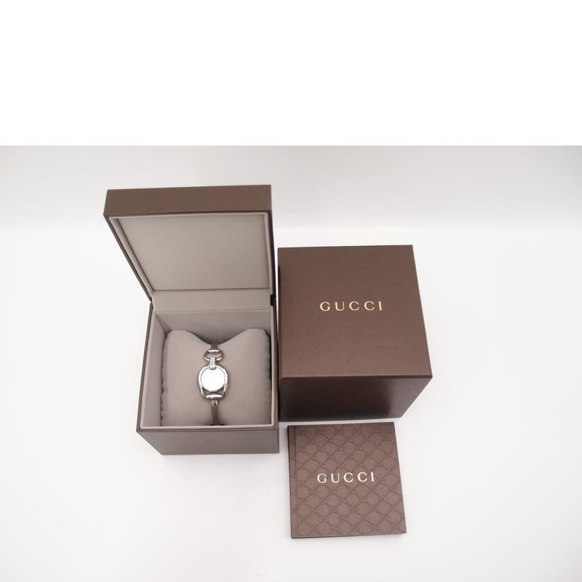 GUCCI グッチ/ホースビット・ホワイトシェル/12Pダイヤ/クオーツ/YA139504//16256534/Aランク/69