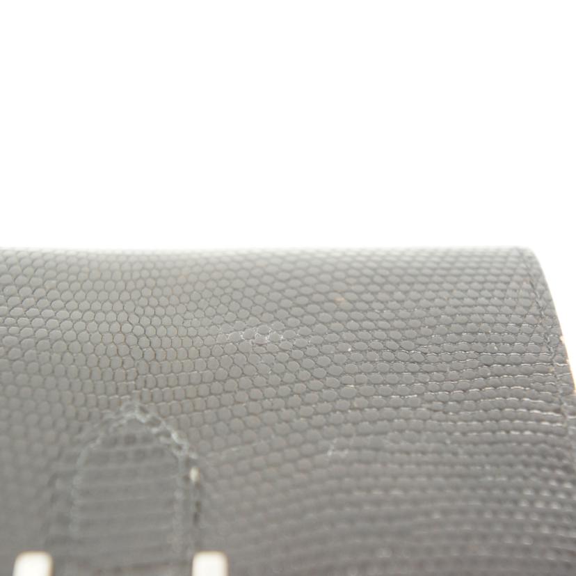 HERMES エルメス/ベアンコンパクト /リザード/ブラック//□N刻印 2010年製/Bランク/05