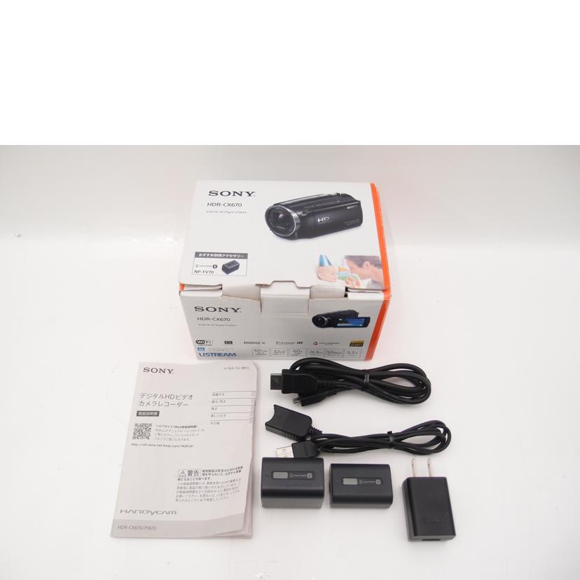 SONY ソニー/フルハイビジョンビデオカメラ/HDR-CX670//3051432/Aランク/69