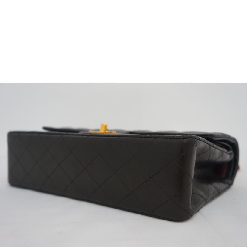 CHANEL シャネル/マトラッセ ラムスキンダブルフラップチェーン BLK/GLD//3498330/Bランク/09
