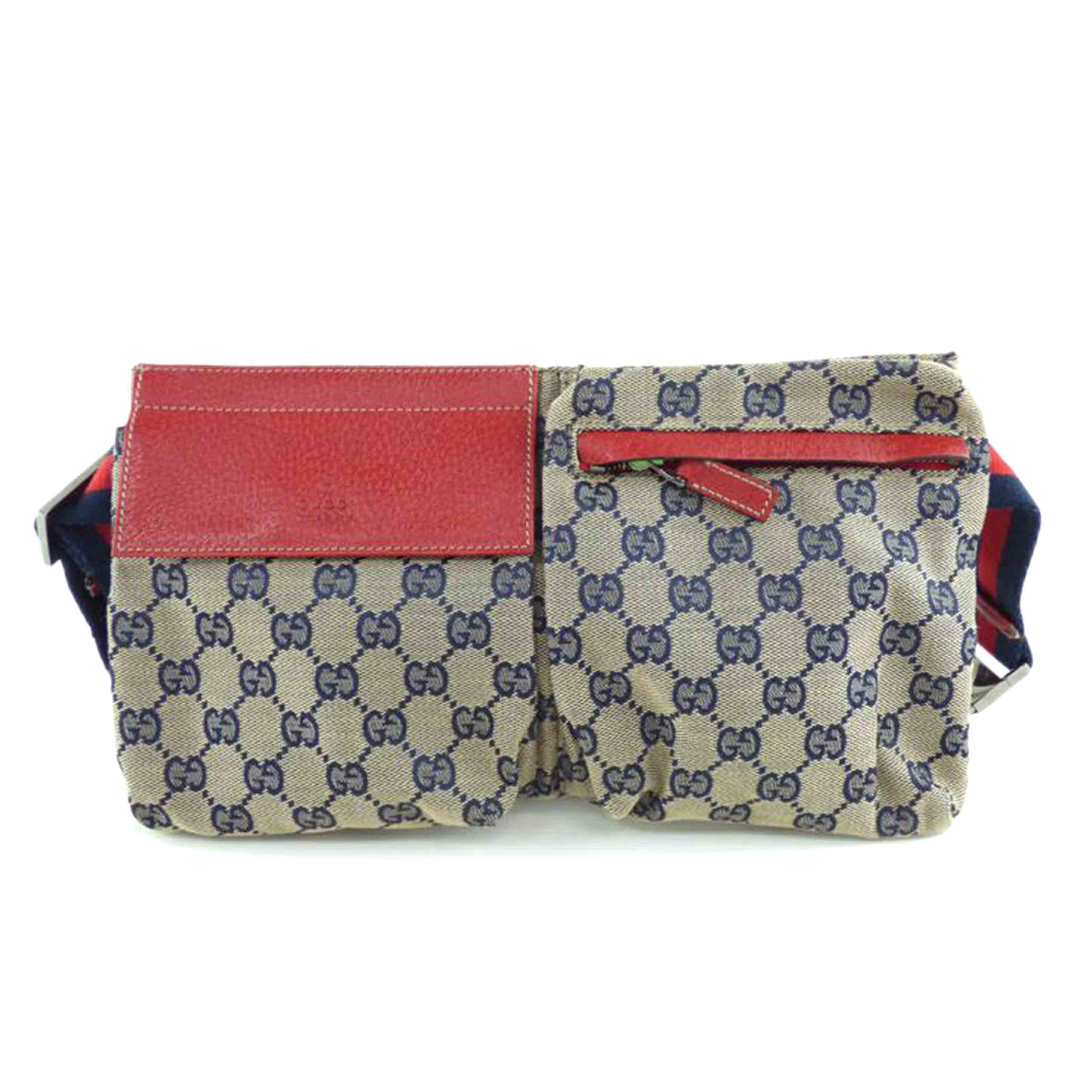 GUCCI グッチ/GGキャンバスレザーウエストバッグ/28566//001***/ABランク/64