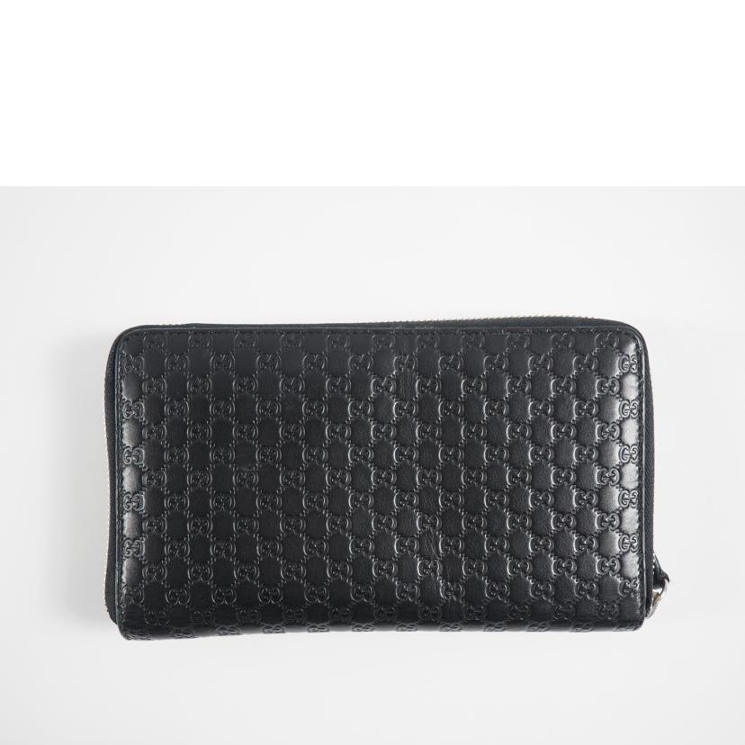 GUCCI グッチ/マイクログッチ シマ ラウンドファスナー長財布/391465//493075/ABランク/79