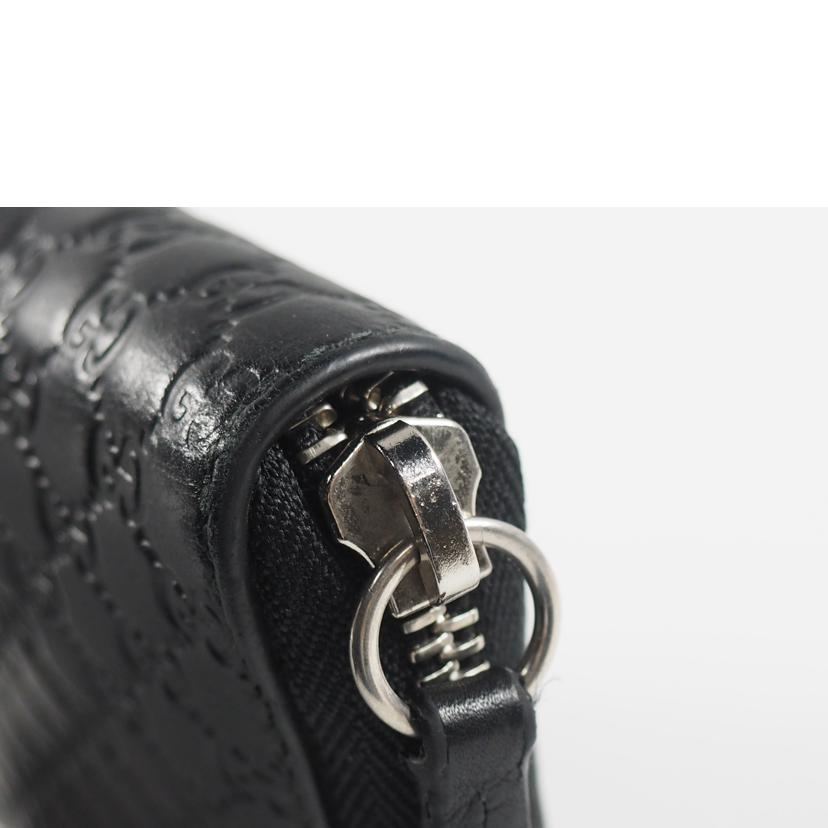 GUCCI グッチ/マイクログッチ シマ ラウンドファスナー長財布/391465//493075/ABランク/79