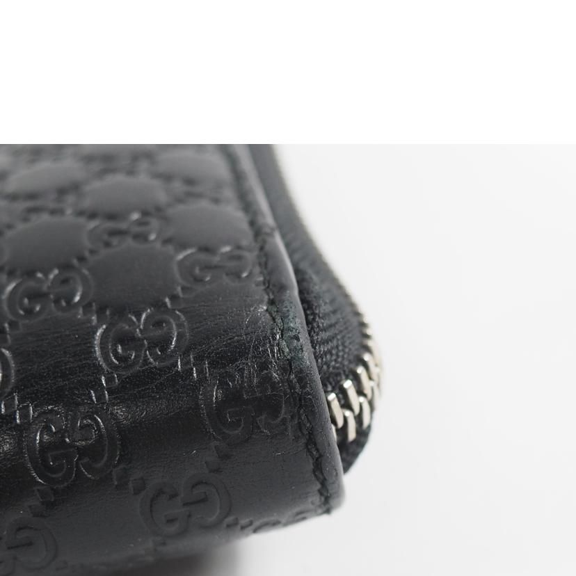 GUCCI グッチ/マイクログッチ シマ ラウンドファスナー長財布/391465//493075/ABランク/79