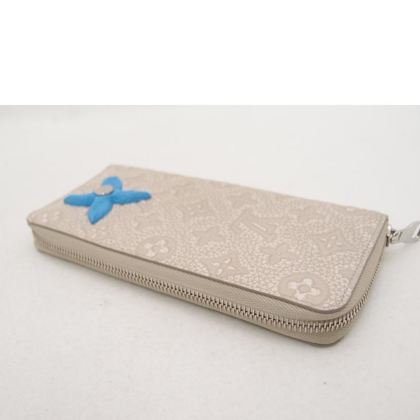 LOUIS VUITTON ルイヴィトン 2022年秋冬コレクション ラウンドファスナー長財布 チョークホワイト モノグラムエンボス レディース メンズ/ジッピーウォレット・ヴェルティカル/トリヨンクライミング/M81573//RFI****/Aランク/69