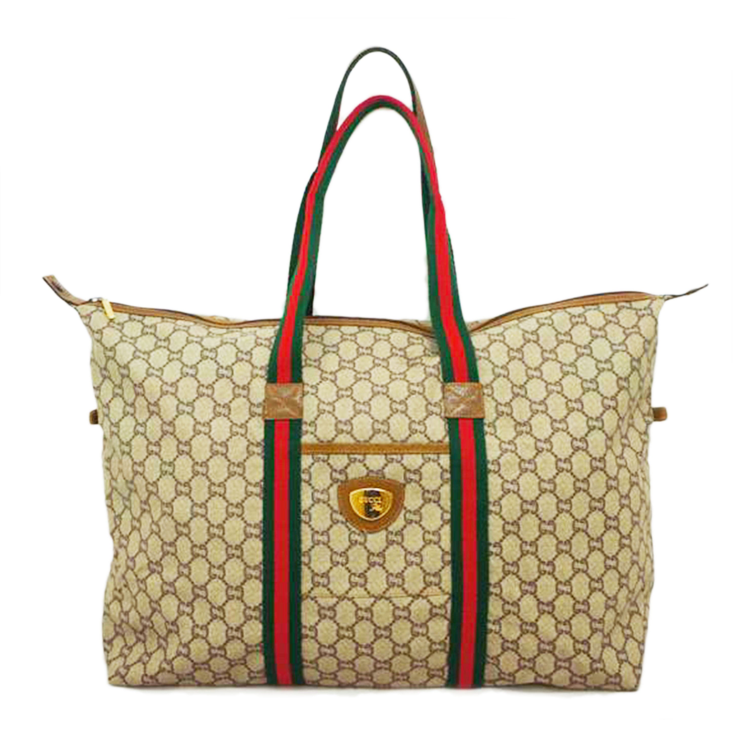 GUCCI PLUS グッチ プラス/GUCCI シェリーラインPVCトートバック BEG //Bランク/09