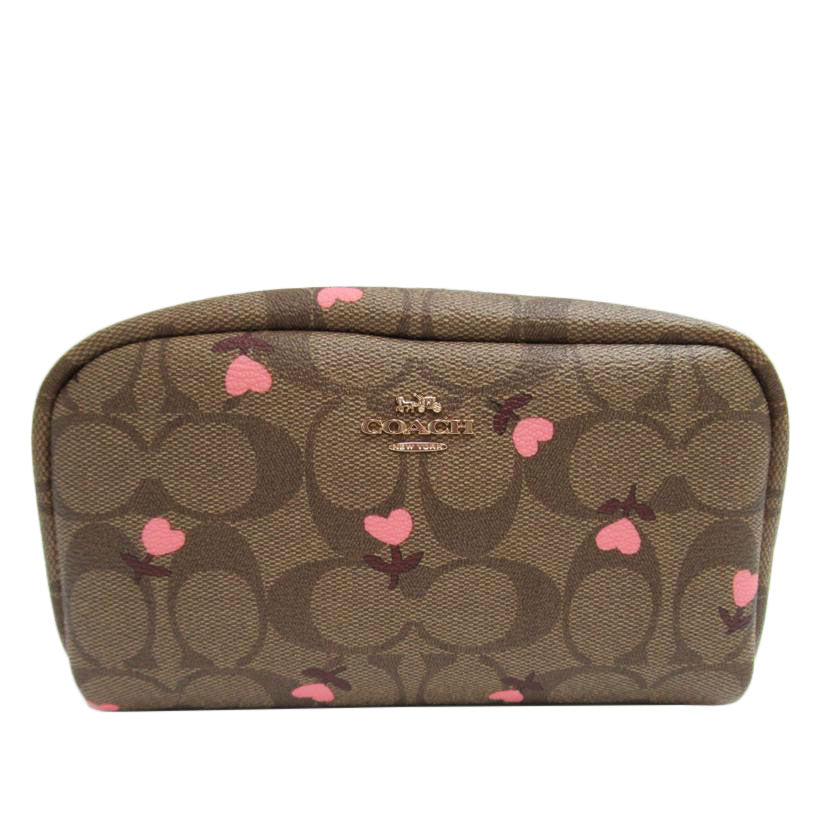 COACH/ポーチ/ハートフローラル/シグネチャー/C2901//L2054/Aランク/63