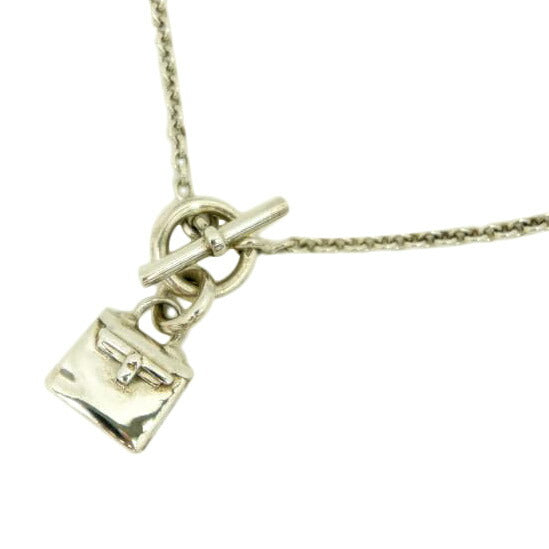 HERMES エルメス/シルバーアミュレットケリ-ネックレス//ABランク/75