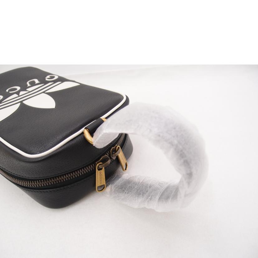 GUCCI グッチ アディダス ミニトップハンドバック 黒 メンズ レディース /adidasコラボ ハンドルバッグ/ブラック/702387//493***/Sランク/69