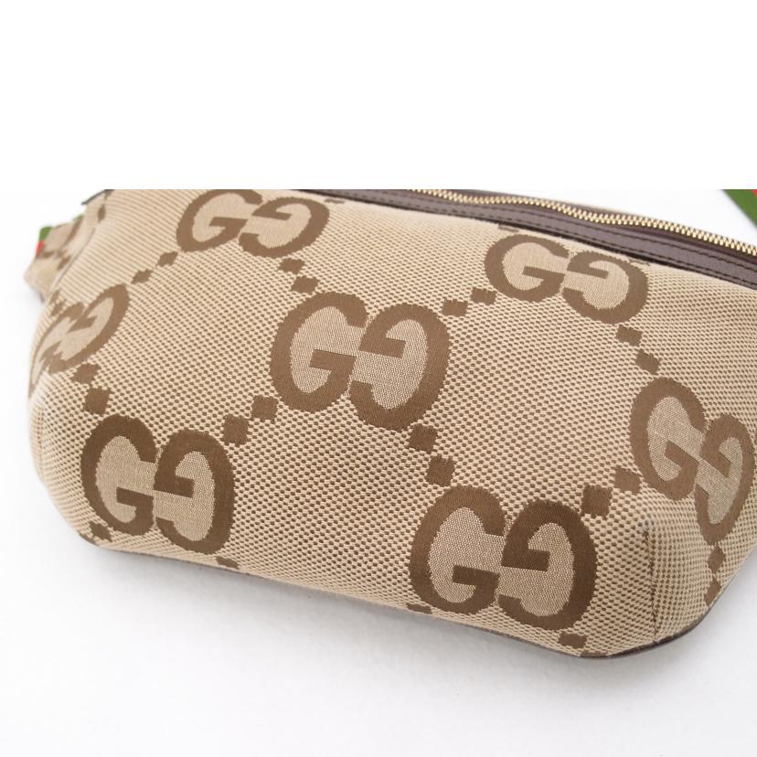 GUCCI グッチ ボディバッグ ウエストバッグ GGキャンバス メンズ レディース/ジャンボGGベルトバッグ/ベージュ/696031//527***/Aランク/69