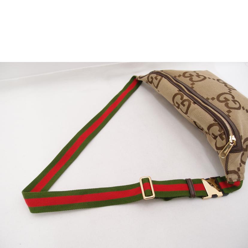 GUCCI グッチ ボディバッグ ウエストバッグ GGキャンバス メンズ レディース/ジャンボGGベルトバッグ/ベージュ/696031//527***/Aランク/69