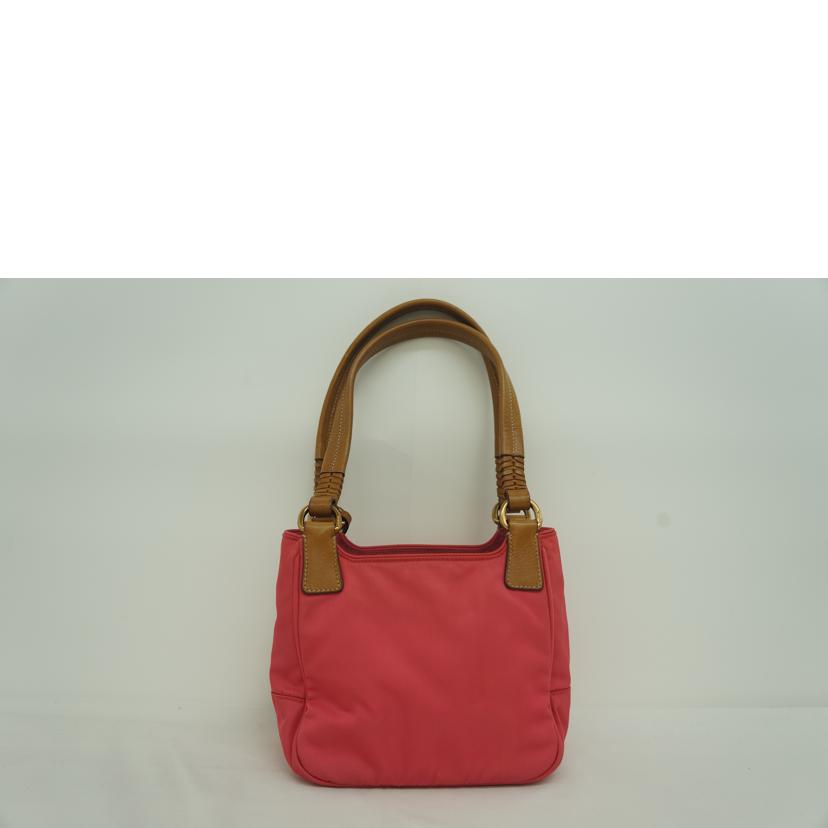 PRADA プラダ/PRADA ナイロンレザーハンドバック PINK//Bランク/09