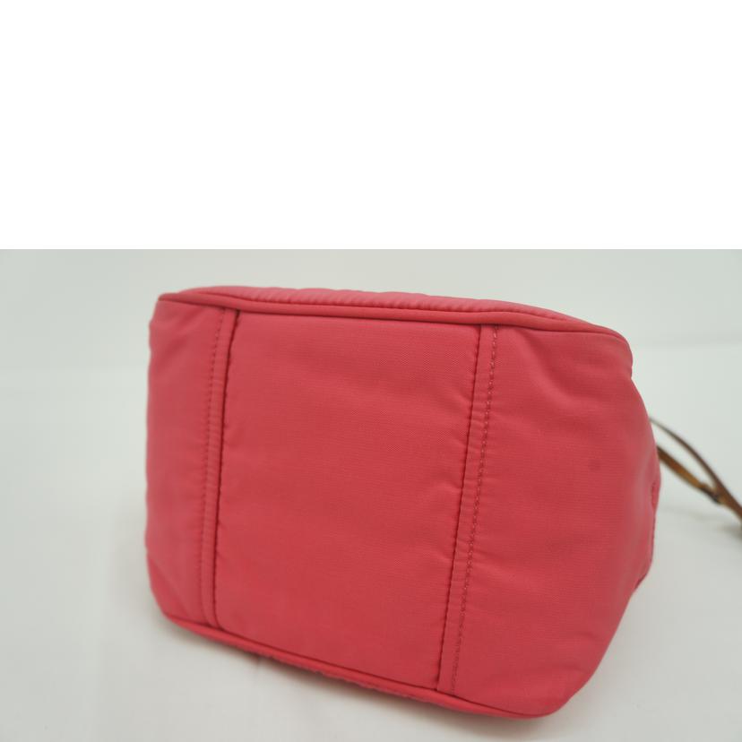 PRADA プラダ/PRADA ナイロンレザーハンドバック PINK//Bランク/09