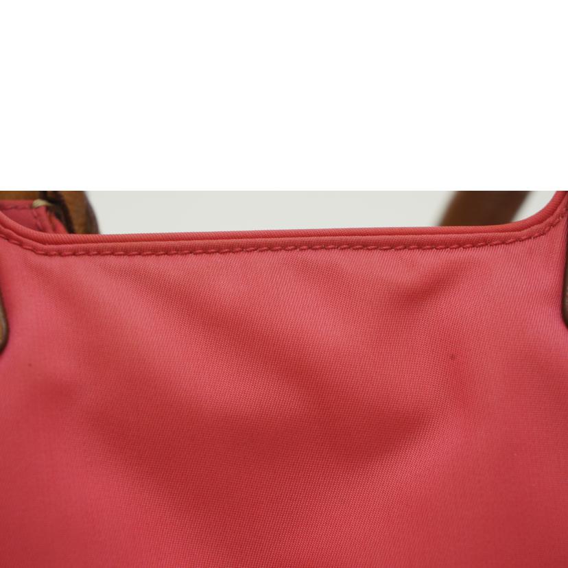 PRADA プラダ/PRADA ナイロンレザーハンドバック PINK//Bランク/09