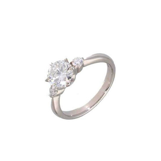 /◎ PT900ダイヤリング1.020/0.15ct//Aランク/75