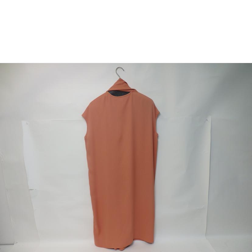 HERMES エルメス/ドレープ・ノースリーブワンピース/#34/サーモンピンク//Aランク/84