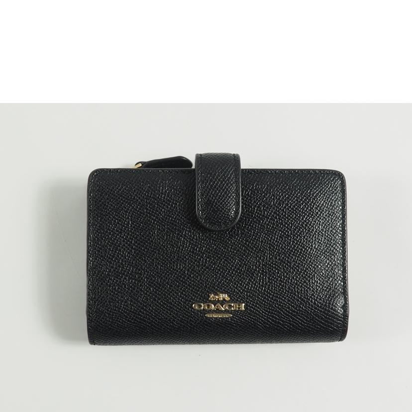 COACH コーチ/2つ折り財布/L字ZIPコンパクト PVC/黒/F11484//Bランク/79