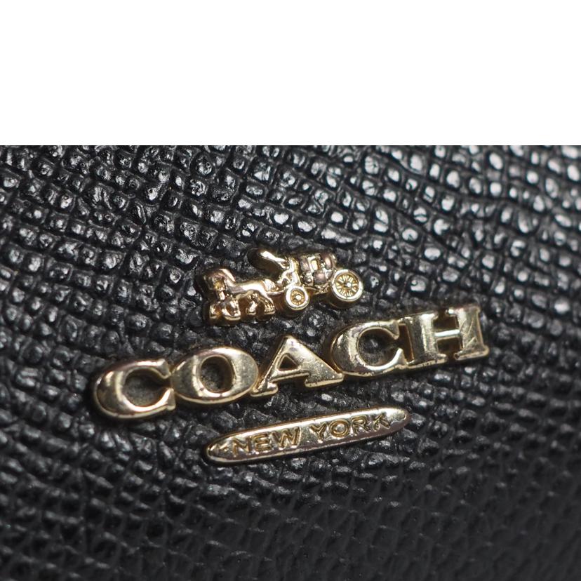 COACH コーチ/2つ折り財布/L字ZIPコンパクト PVC/黒/F11484//Bランク/79