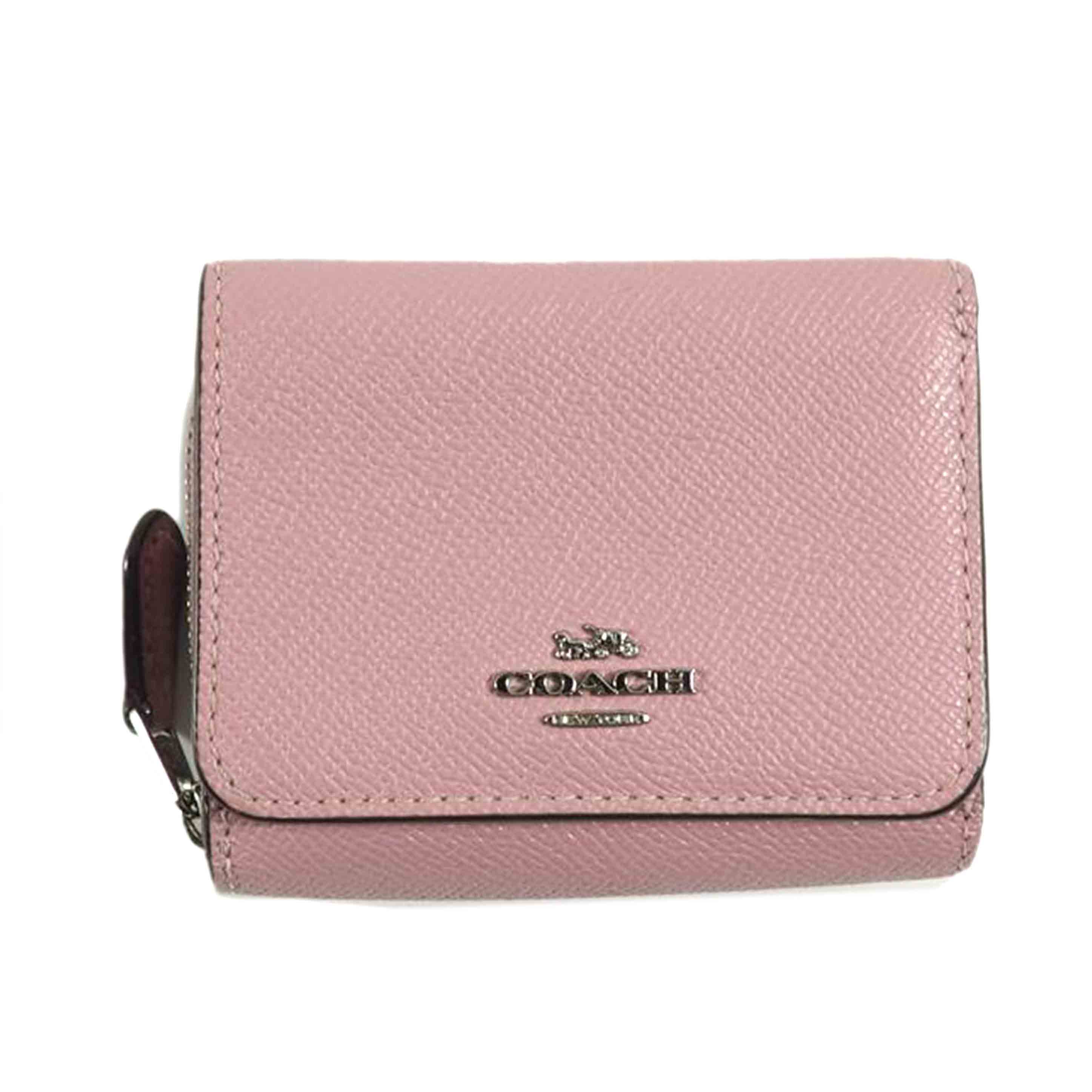 COACH コーチ/スモールトライフォールドウォレット/クロスグレイン/ピンク/F37968//Bランク/79