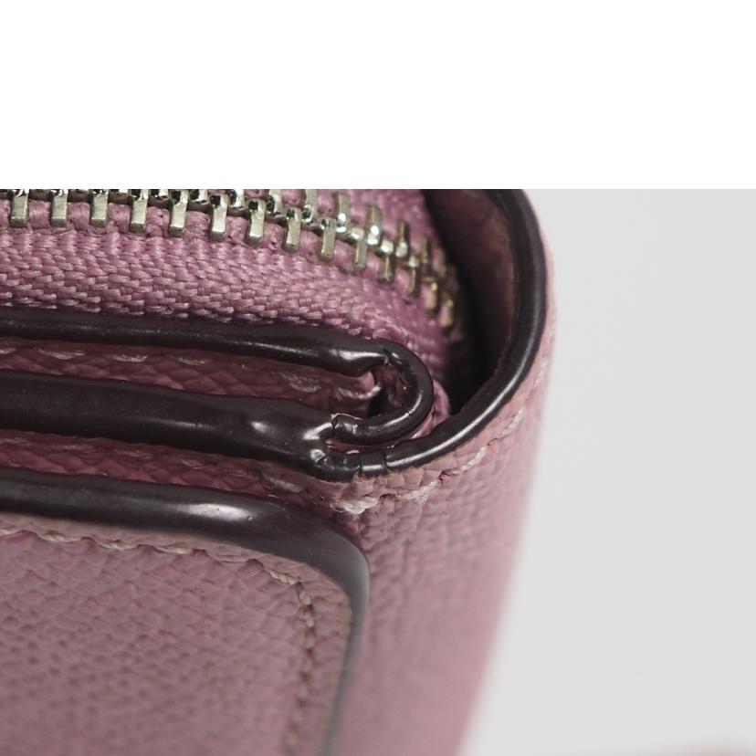 COACH コーチ/スモールトライフォールドウォレット/クロスグレイン/ピンク/F37968//Bランク/79