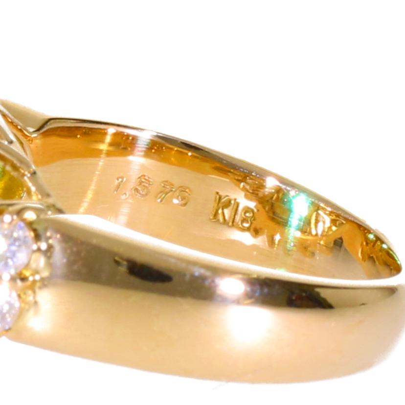 /◎ K18エメラルダイヤドリング1.576/D1.422ct//Aランク/75