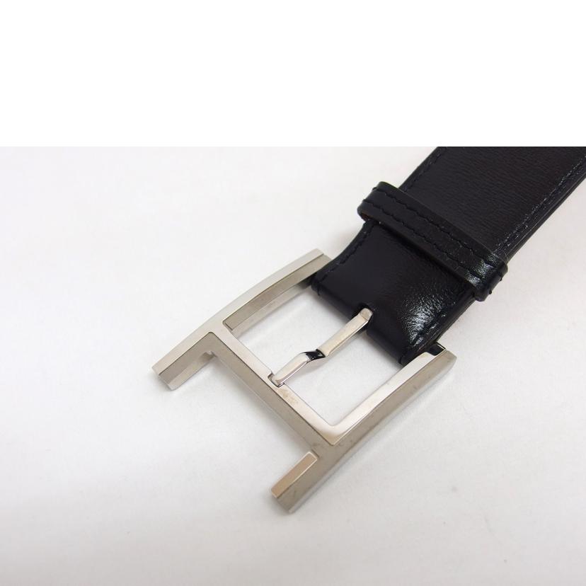 HERMES エルメス/Hバックル/シルバー金具レザーベルト/ブラック//D F********/ABランク/04