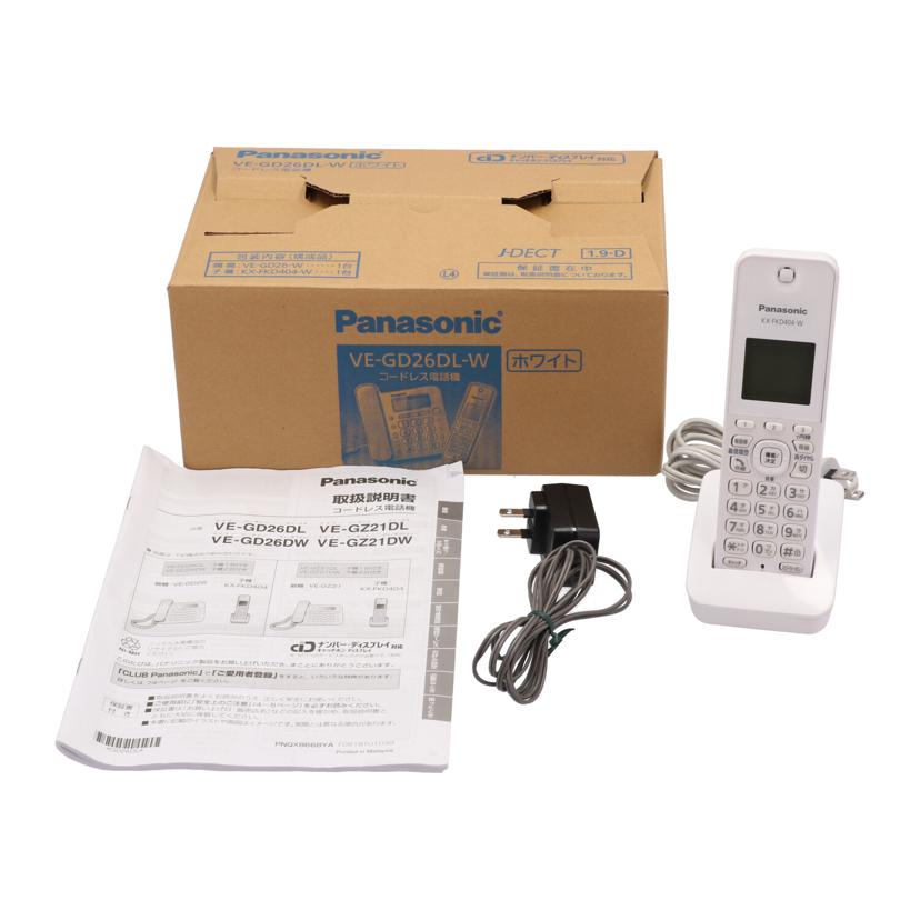 Panasonic パナソニック/コードレス電話機/VE-GD26DL-W//9KAFA093508/Cランク/64