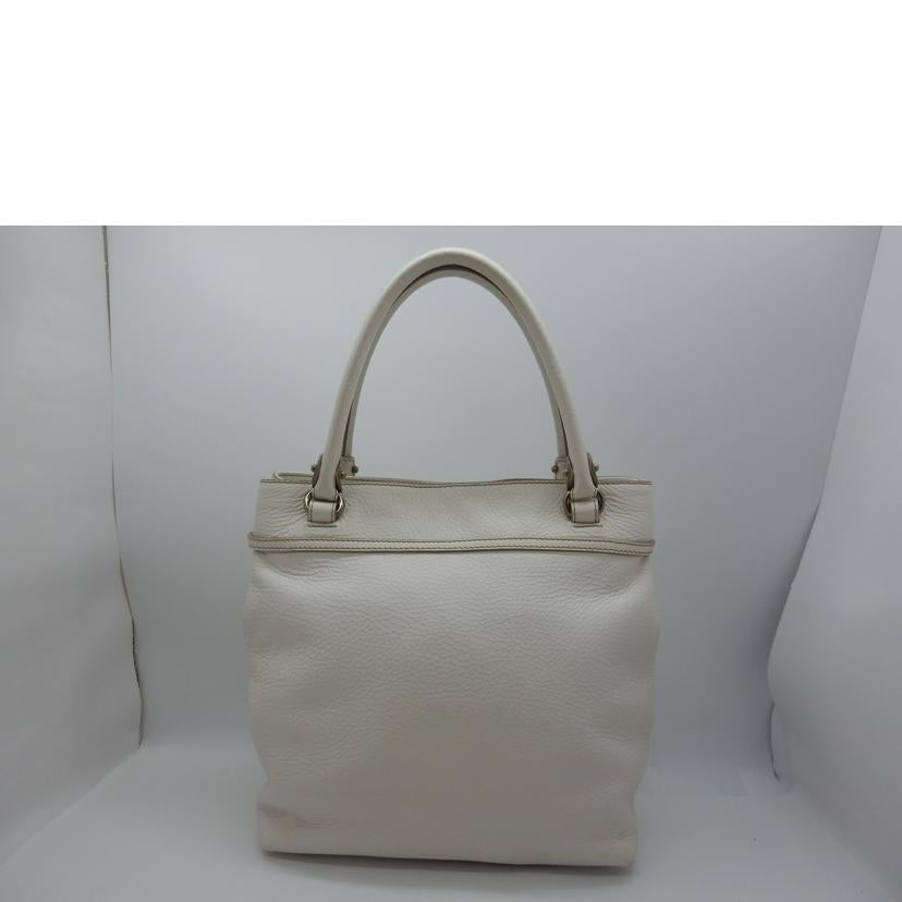 S.Ferragamo サルバトーレフェラガモ/ガンチーニ/レザートートバッグ/ホワイト/DY-2 B924//Aランク/02