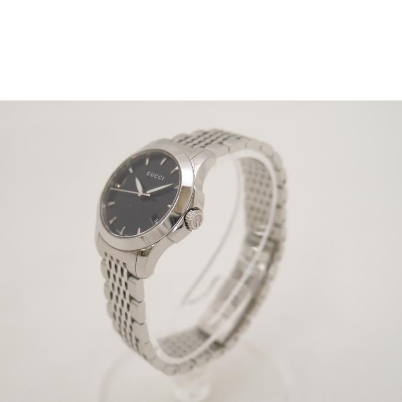 GUCCI グッチ 腕時計 126.5 黒文字盤/Gタイムレス/レディース/クォーツ/YA126502//124*****/Bランク/69