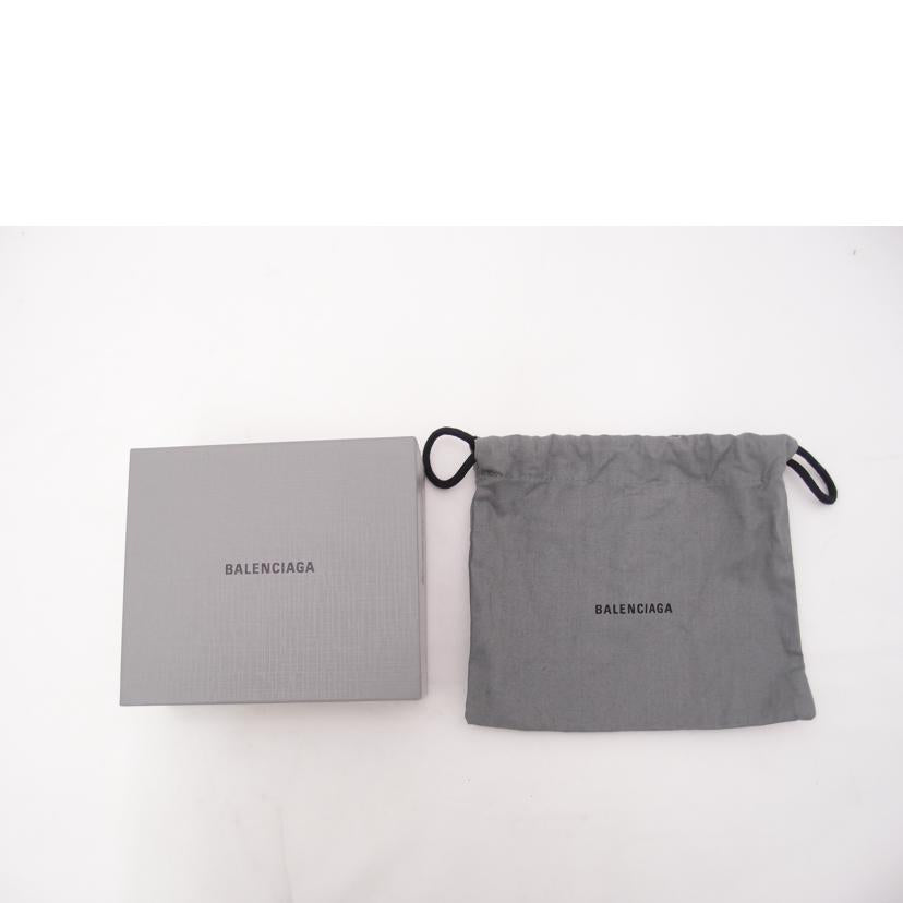 BALENCIAGA バレンシアガ 黒 メンズ スタッズ/レザー二つ折り札入れ/ブラック/286089//203**/SAランク/69