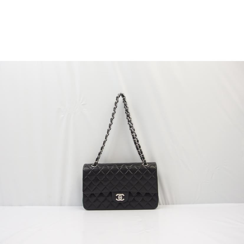 CHANEL シャネル/ラムスキンマトラッセWフラップチェーンショルダー25/シルバー金具/A01112//7730070/ABランク/83