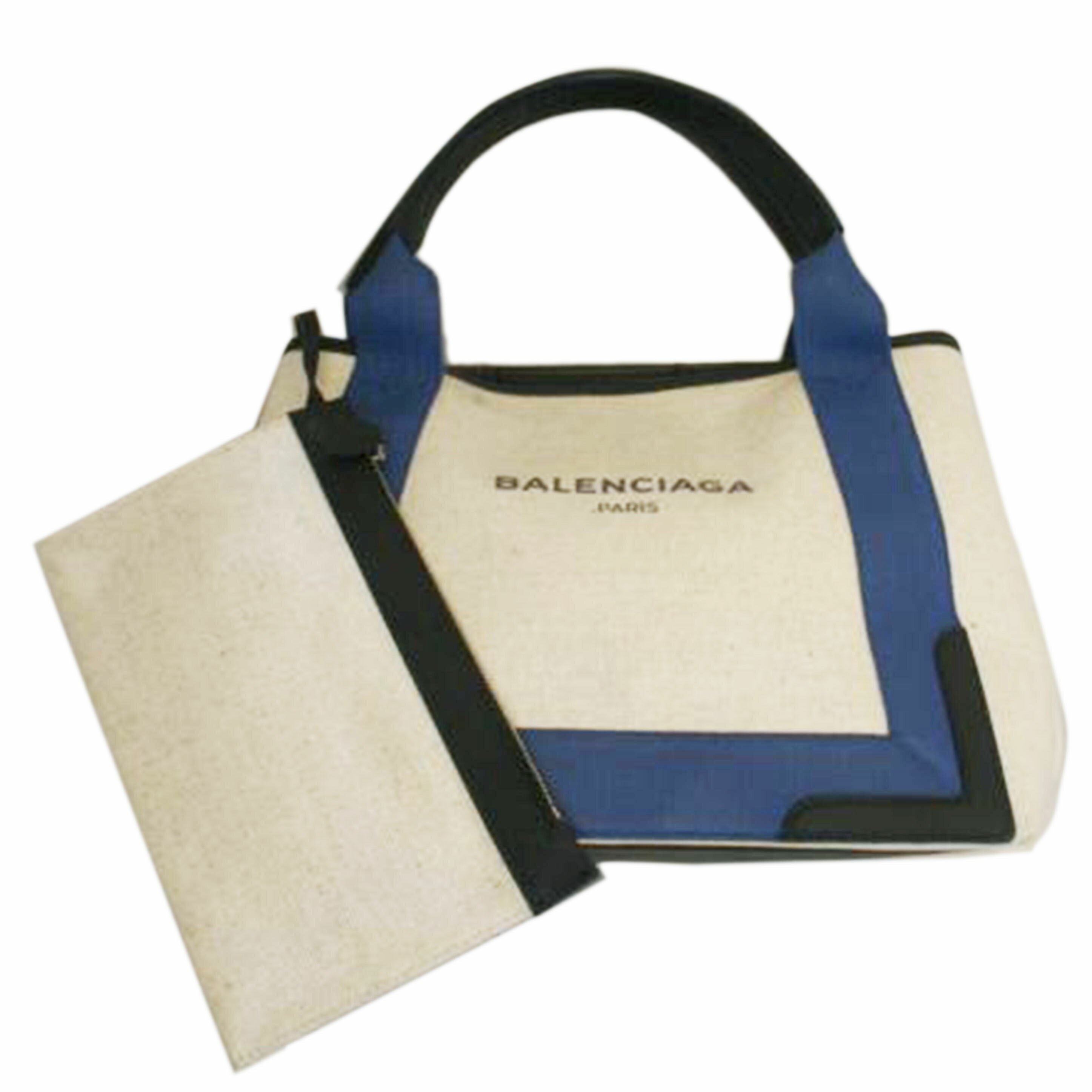BARENCIAGA バレンシアガ/ネイビーカバスS/バイカラーキャンバストート/339933.9773//002123/ABランク/92