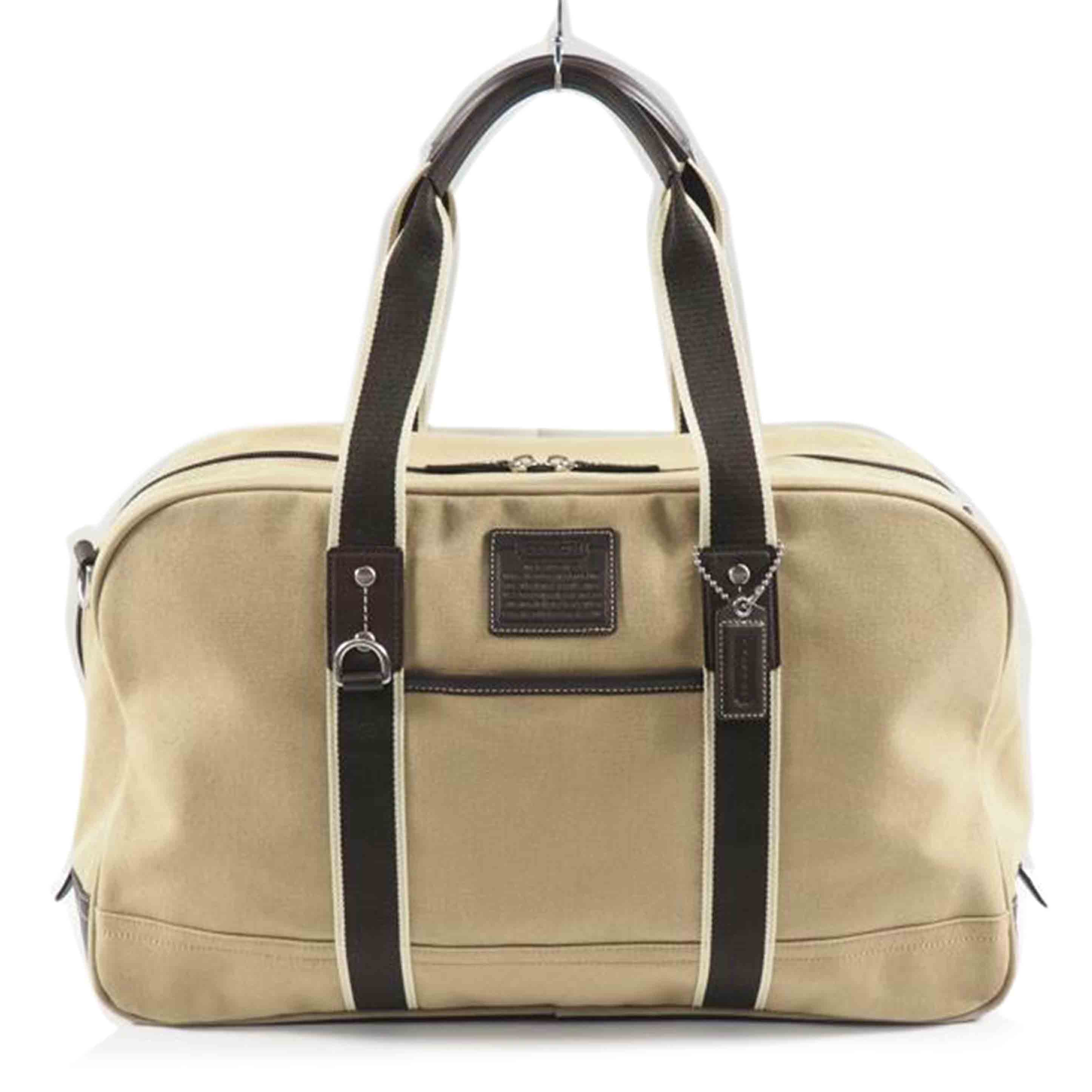 COACH コーチ/ボストンバッグ/ヘリテージ ウェブ スリムダッフル/ベージュ/F70582//E12**/Bランク/79