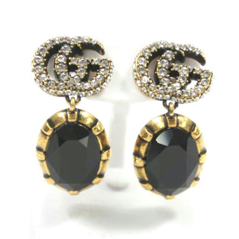 GUCCI グッチ/ラインストーンGGピアス//ABランク/75