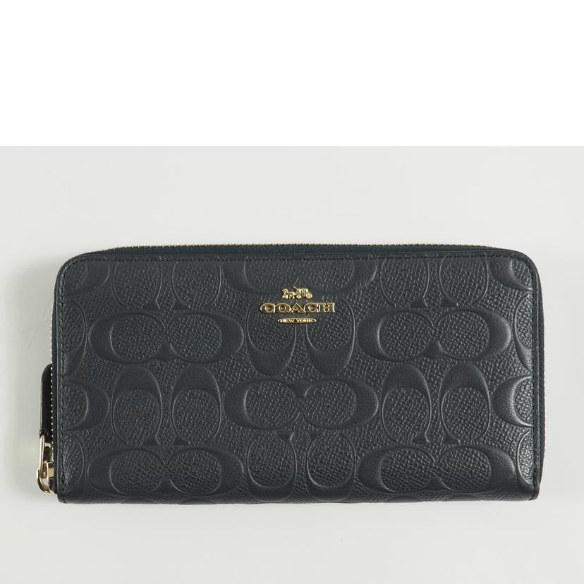 COACH コーチ/ラウンドZIP/ラグジュアリーデボスドシグネチャー/ミッドナイト/F27865//L1718/ABランク/79