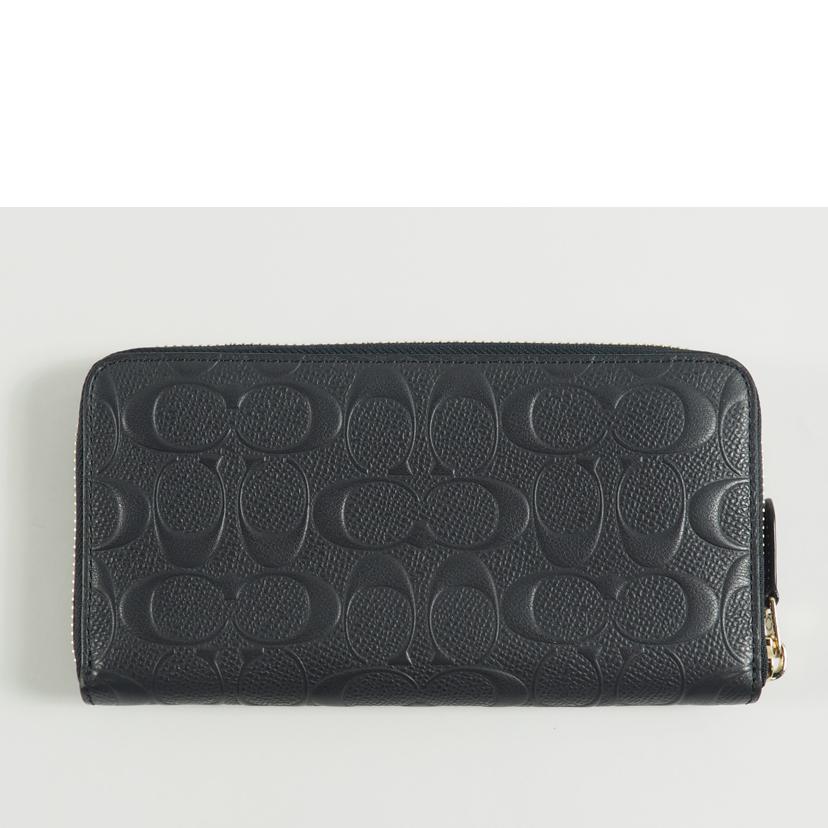 COACH コーチ/ラウンドZIP/ラグジュアリーデボスドシグネチャー/ミッドナイト/F27865//L1718/ABランク/79