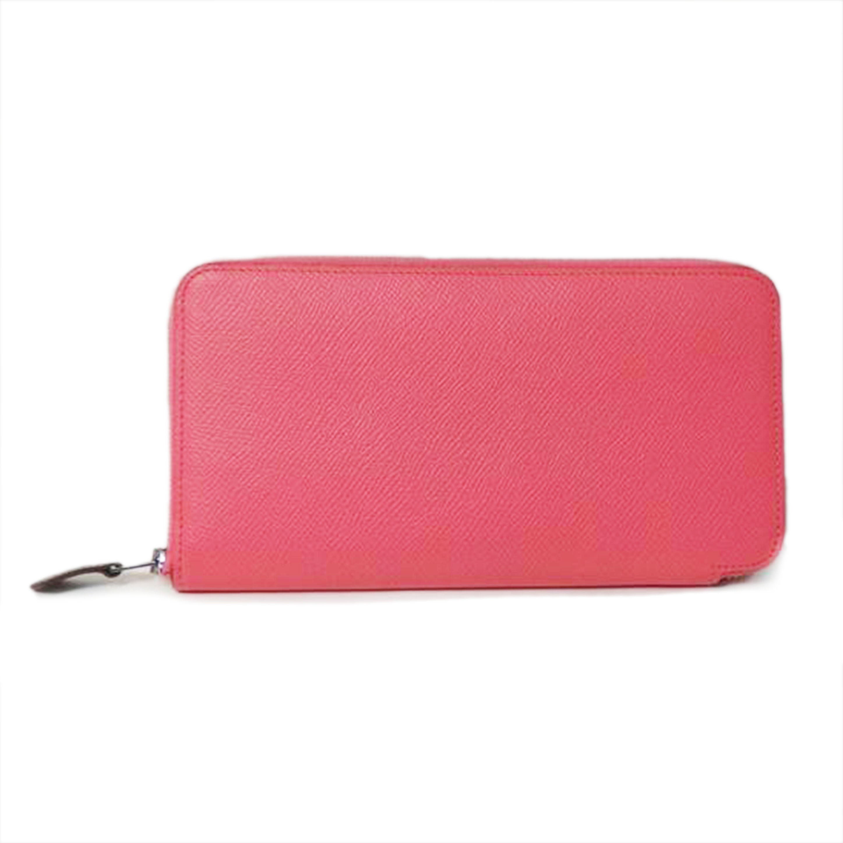 HERMES エルメス/ エプソンアザップシルクイン/ヴォーエプソン/ラウンドファスナー/ピンク//C刻印 TS007/Bランク/84